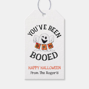 Étiquettes-cadeau Vous avez été réservé mignon fantôme d'Halloween