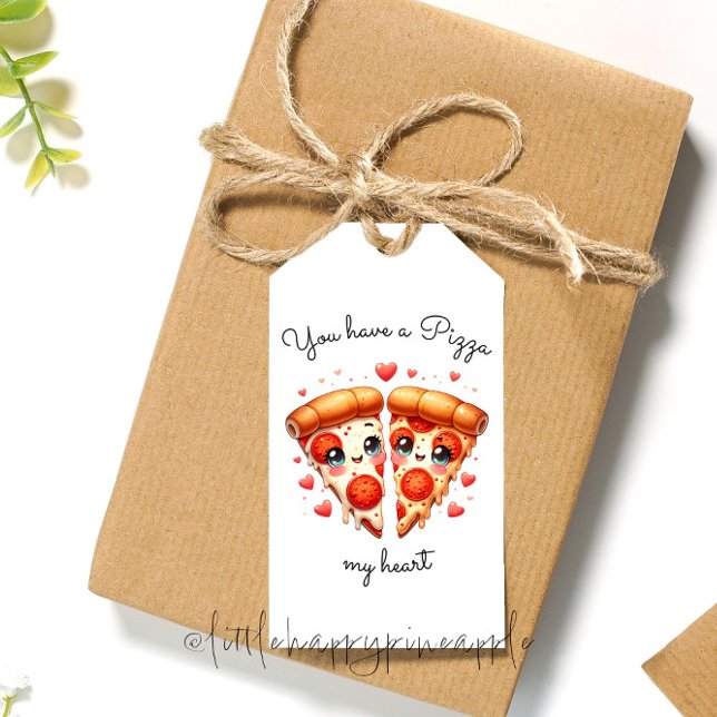 Étiquettes-cadeau Vous avez une pizza mon coeur Carte Saint Valentin (Créateur téléchargé)
