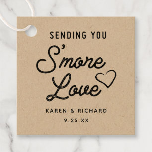 Étiquettes Cadeau Vous envoyer S'more Love Heart Mariage