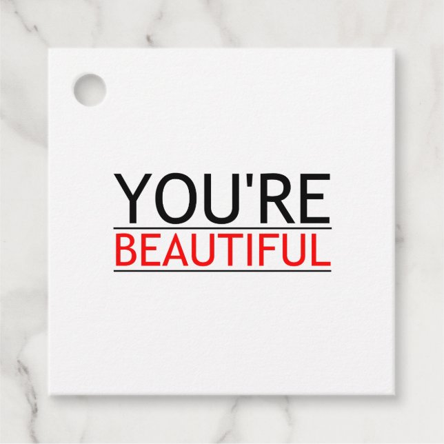 ÉTIQUETTES CADEAU VOUS ÊTES BELLE (Devant)