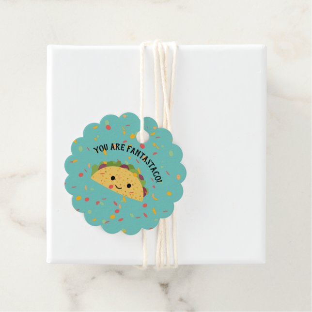 Étiquettes Cadeau Vous êtes Fantastaco Cute Kawaii Taco (En situation)