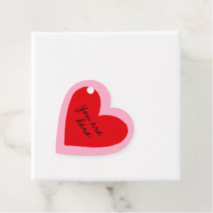 Étiquettes Cadeau Vous êtes ici Saint Valentin coeur rouge