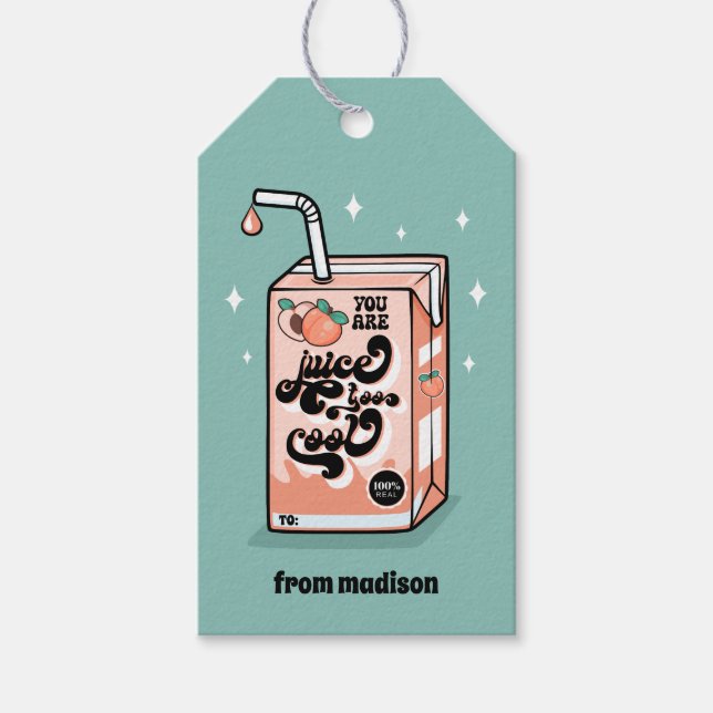 Étiquettes-cadeau Vous Êtes Juice Trop Cool Classe Valentine (Devant)