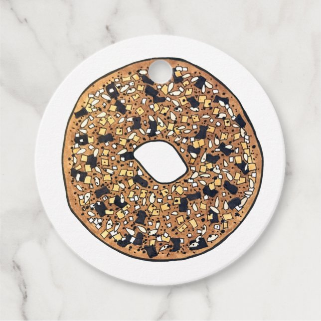 Étiquettes Cadeau Vous êtes My Everything Bagel Petit déjeuner Amour (Devant)