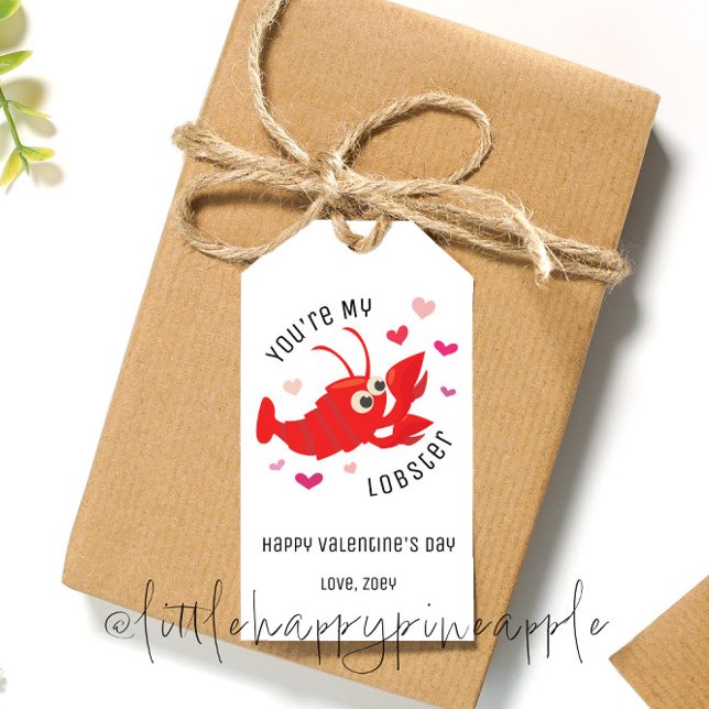 Étiquettes-cadeau Vous êtes My Lobster Valentine (Créateur téléchargé)