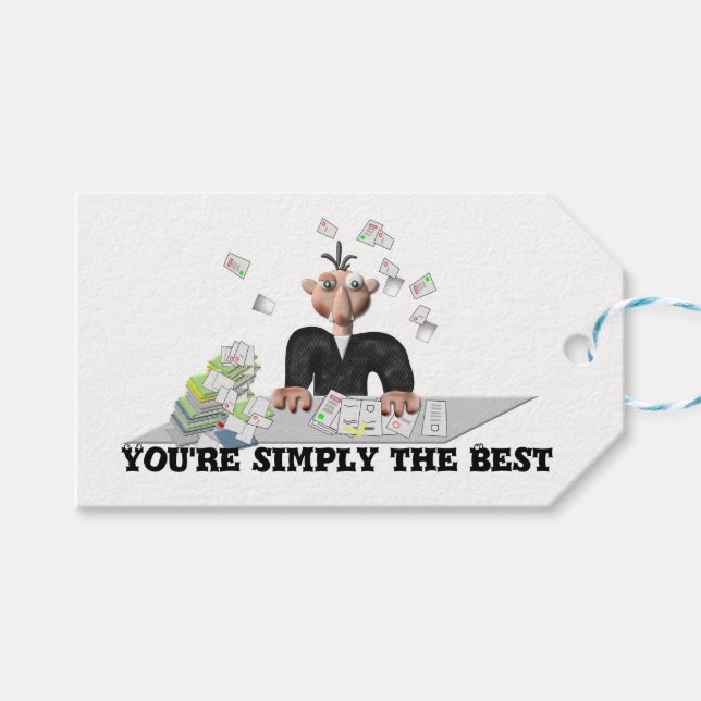 Étiquettes-cadeau Vous êtes simplement le meilleur texte personnalis (Devant (Horizontal))