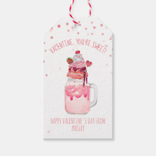 Étiquettes-cadeau Vous êtes Sweet Valentine Candy Love Milkshake