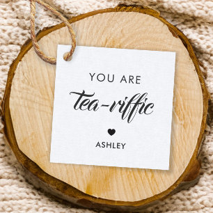 Étiquettes Cadeau Vous Êtes Tea-Riffing, Tea-Gift Tag, Kraft