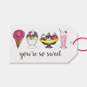 Étiquettes-cadeau Vous êtes tellement sucré crème glacée Cone Sundae