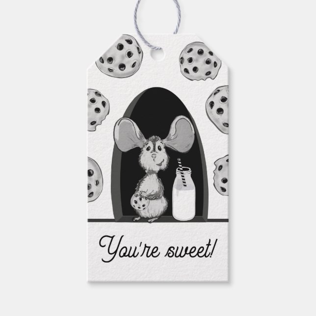 Étiquettes-cadeau Vous êtes un doux Cookie Mouse d'anniversaire (Devant)