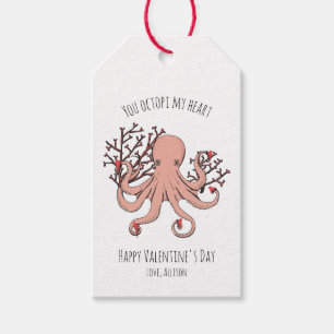 Étiquettes-cadeau Vous Poulpe Mon Cœur Saint-Valentin