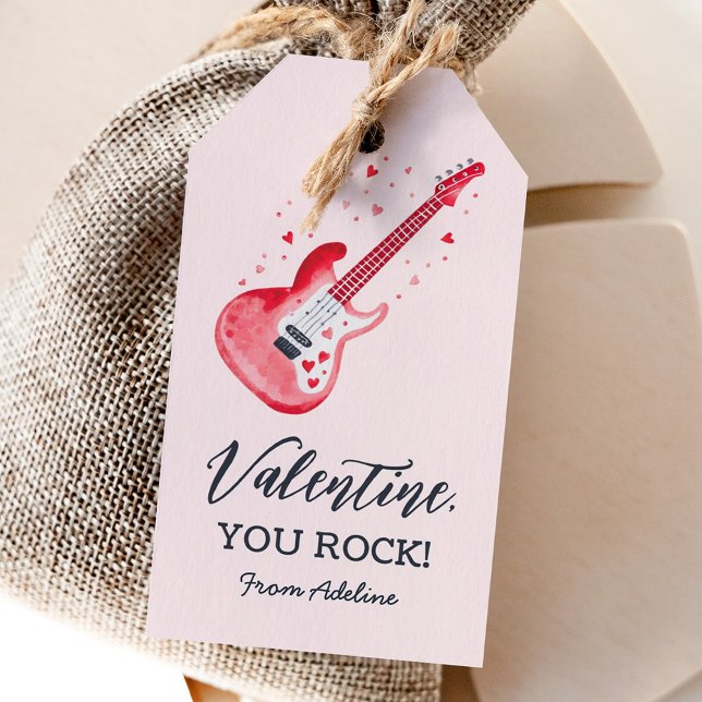 Étiquettes-cadeau Vous Rock Guitare Électrique Enfants Valentines Jo (Créateur téléchargé)