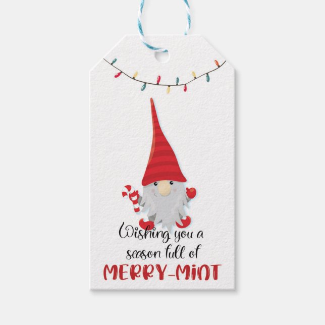 Étiquettes-cadeau Vous souhaite une Saison pleine de Noël Menthe Éti (Devant)