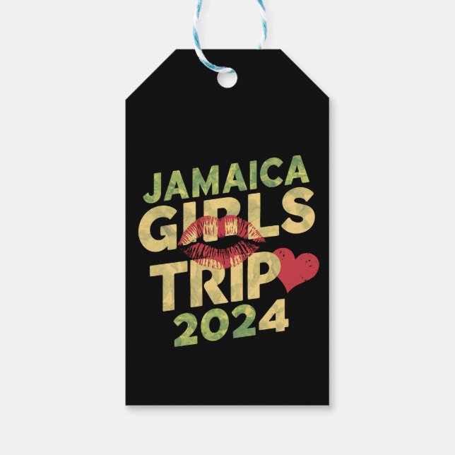 Étiquettes-cadeau Voyage de filles Jamaïque 2024 Week-end vacances d (Dos)
