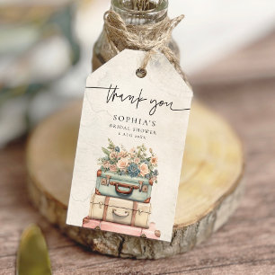 Étiquettes-cadeau Voyage de Mademoiselle à Madame Shower Nuptial Fle