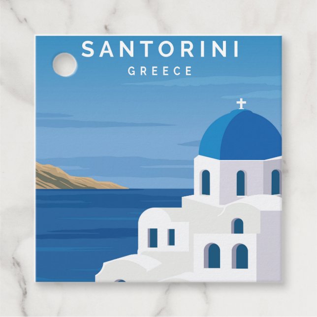 Étiquettes Cadeau Voyage en Grèce paysage (Devant)