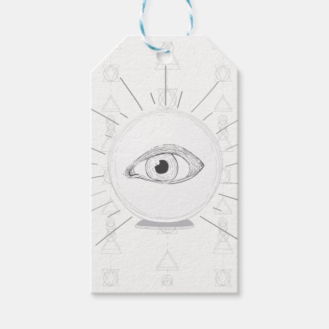Étiquettes-cadeau Voyant de voyant Fortune Yeux Esotérique Crystal B (Devant)