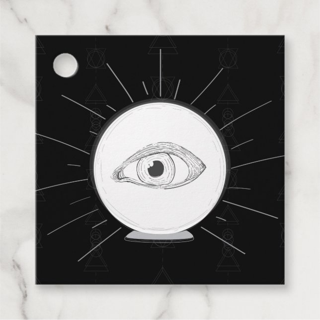 Étiquettes Cadeau Voyant de voyant Fortune Yeux Esotérique Crystal B (Devant)
