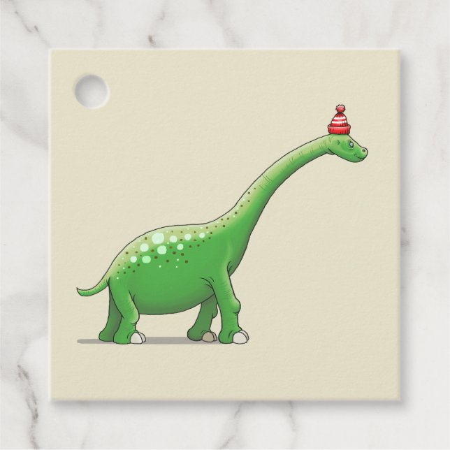 Étiquettes Cadeau Walter le Dinosaure (Devant)