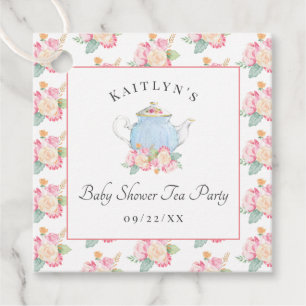 Étiquettes Cadeau Watercolor Floral Tea Party   BABY SHOWER