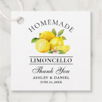 Watercolor Lemons Limoncello Merci Carrés Tags
