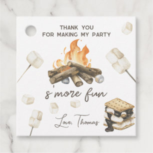 Étiquettes Cadeau Watercolor S'more Merci d'anniversaire 1er
