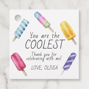 Étiquettes Cadeau Watercolor Summer Popsicle Anniversaire Merci