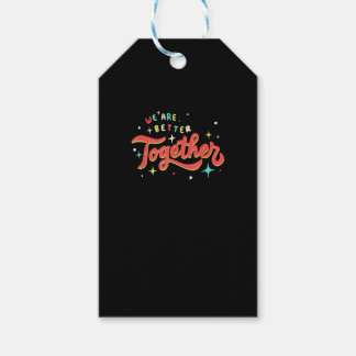 Étiquettes-cadeau We Are Better Together Retro Vintage Unity Positiv