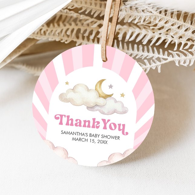 Étiquettes Cadeau We are Over the Moon Baby Shower (Over the Moon Baby Shower Favor Tags)