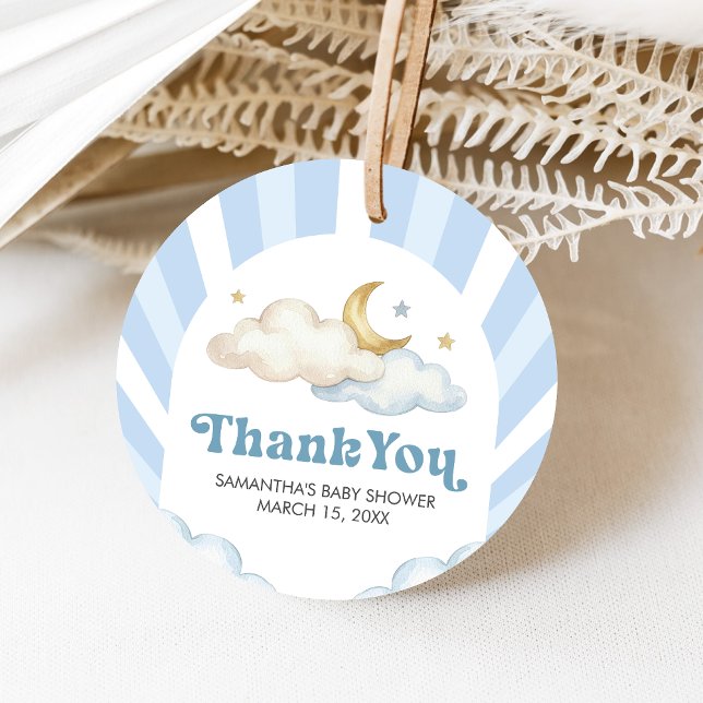 Étiquettes Cadeau We are Over the Moon Baby Shower (Over the Moon Baby Shower Favor Tags)