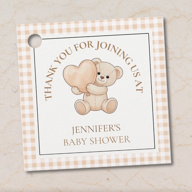 Étiquettes Cadeau We Can Bearly Wait Teddy Bear Baby Shower (Créateur téléchargé)