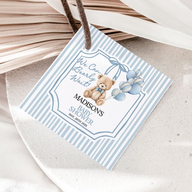 Étiquettes Cadeau We Can Beary Wait, Baby Shower  (Créateur téléchargé)