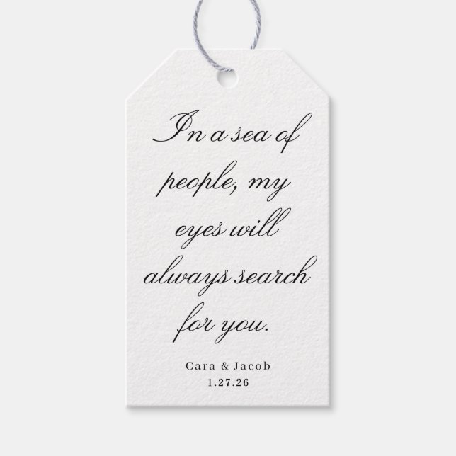 Étiquettes-cadeau Wedding Centerpiece, Bridal Shower Decoration  (Devant)