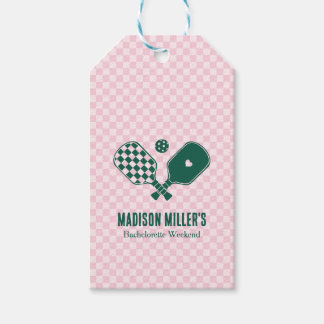 Étiquettes-cadeau Week-end de célibataire Pickleball moderne et Pros
