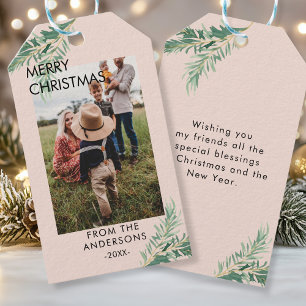 Étiquettes-cadeau Weihnachts Photo Personalisierte - Geschenkanhänge