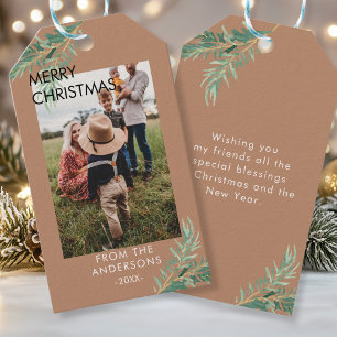 Étiquettes-cadeau Weihnachts Photo Personalisierte - Geschenkanhänge