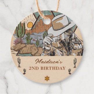 Étiquettes Cadeau Western Cowgirl Birthday Party Favoriser les étiqu