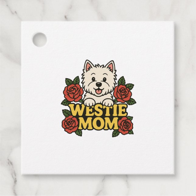 Étiquettes Cadeau Westie Mom (Devant)