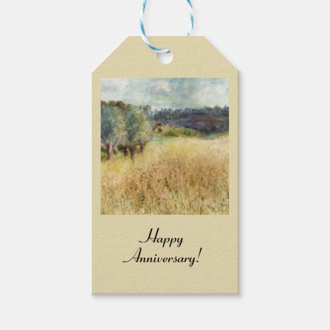 Étiquettes-cadeau Wheatfield par Auguste Renoir (Devant)