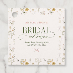 Étiquettes Cadeau Whimsal Fairytale Garden & Bows Fête des mariées