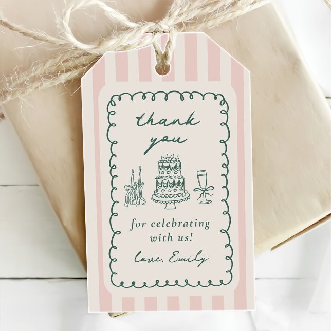 Étiquettes-cadeau Whimsical Funky Quirky 30th Birthday Party (Créateur téléchargé)