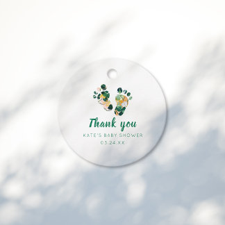 Étiquettes Cadeau Whimsical Irish Lucky Green Baby shower Shamrock