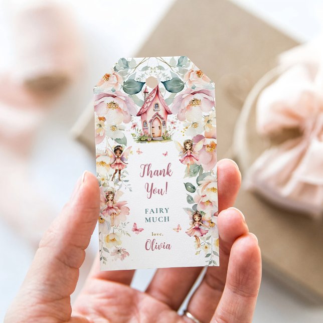 Étiquettes-cadeau Whimsical Princess Fairy Anniversaire Merci (Créateur téléchargé)