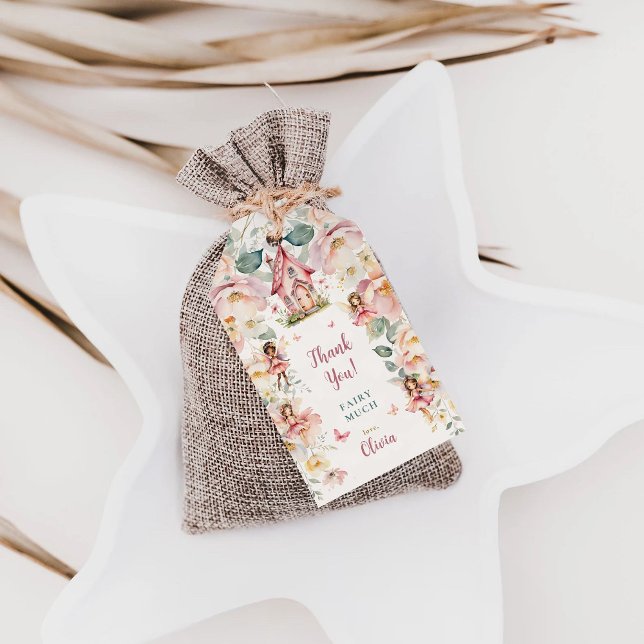 Étiquettes-cadeau Whimsical Princess Fairy Anniversaire Merci (Créateur téléchargé)