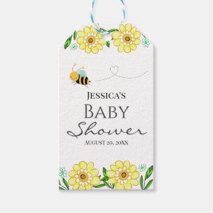 Étiquettes-cadeau Whimsical Sweet Baby shower d'abeilles