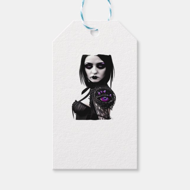 Étiquettes-cadeau Whimsigoth Classic Design Pour Halloween (Devant)
