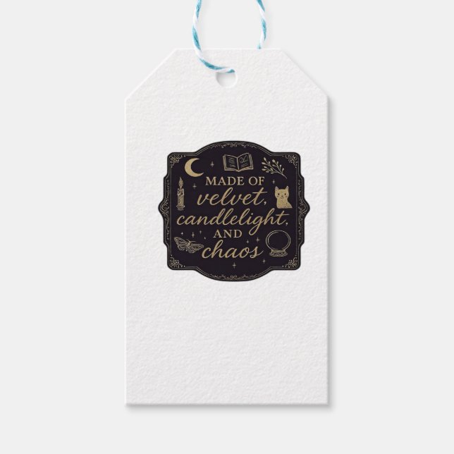 Étiquettes-cadeau Whimsigoth Imaginaire Forêts mystiques, lunes et m (Devant)