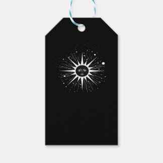Étiquettes-cadeau Whimsigoth Night Sky Sun Moon Witchy Classic Hallo