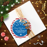 Étiquettes Cadeau Whimssical Christmas Reinder Adresse de famille<br><div class="desc">Rennes de Noël super mignonnes pour ces étiquettes d'adresse de famille personnalisées</div>