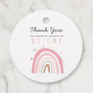 Étiquettes Cadeau Whimsstel Rainbow si brillant Anniversaire
